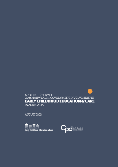 A Brief History of Commonwealth Involvement in Early Education and Care - Cover Image